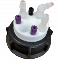 SmartWasteCap S60, 1 charcoal cart filter port + 3 entries (