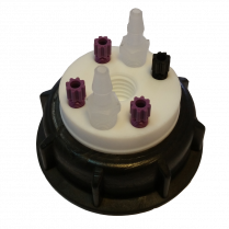 SmartWasteCap S60, 1 charcoal cart filter port + 4 entries (