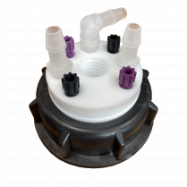 SmartWasteCap S60, 1 charcoal cart filter port + 4 entries (