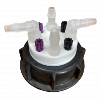 SmartWasteCap S60, 1 charcoal cart filter port + 4 entries (