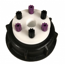 SmartWasteCap S60, 1 charcoal cart filter port + 6 entries
