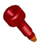 HPLC Metal Fitting w/PEEK Ferrules f/ 1/16" Tubing, Red