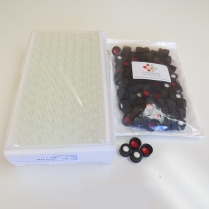 4mL Clear Screw Vial w/13mm Black Cap Bonded, Red PTFE/Silic