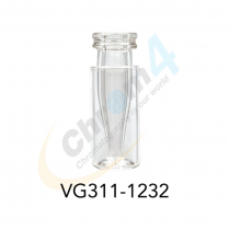 2mL Clear Snap Vial, w/Narrow Tapered 300&micro;L insert, GC