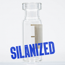 Vials, 2mL, Crimp, LO clear, patch, 11mm, 12x32mm, Silanized
