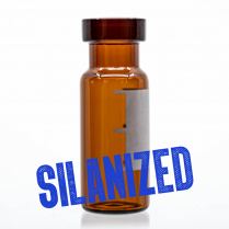 Vials, 2mL, Crimp, LO amber, 11mm, patch, 12x32mm, Silanized