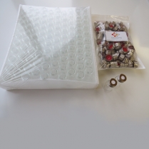 10mL Clr Headspace Screw Vail w/Magn Comb Seal, Grey PTFE/Re