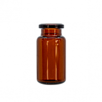 10mL Amber Headspace Vial, 23 x 46mm, Crimp Neck, Rounded Bo