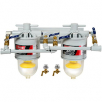 Two Diesel Fuel Filter/Water Separators Manifolded with Shut