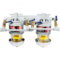 Two Marine Diesel Fuel Filter/Water Separators Manifolded wi