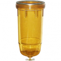 Transparent Amber Bowl with Drain