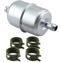 In-Line Fuel Filter with Clamps