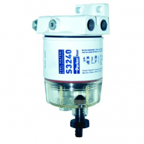 FUEL/WATER SEP  30gpm 1/4"NPT, Metal Bowl, Gas Only