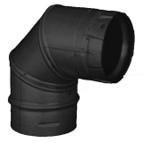 Duravent Stove Pipe PV Elbow 90 Degree Black 4"