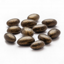 Jordan Almonds, Shimmer Black with Gold, Standard