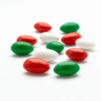 Jordan Almonds, Red/Green/White, Standard