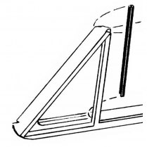 1965-66 Vent Window Division Bar w/s