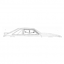 1979-93 Door Run Channel LH w/s