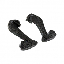 2007-14 Cobra Snake Fender Emblems - Black Chrome
