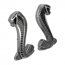 2007-14 Cobra Snake Fender Emblems - Chrome