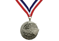 MUSIC MEDALLION Silver 2 3/4"