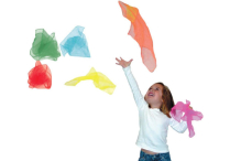 RAINBOW JUGGLING SCARVES 15" Set of 12 (6 colors)