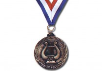 MUSIC LYRE MEDALLION Bronze