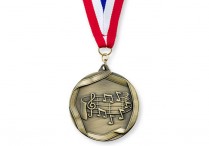 GOLD MUSIC SCULPTURED MEDALLION