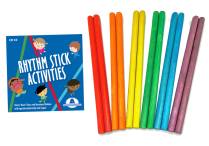 RHYTHM STICK ACTIVITIES CD & 12 pr. COLORFUL RHYTHM STICKS