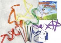 RIBBON & RHYTHMS Audio Download & 6 RAINBOW RIBBON WANDS
