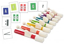 Chroma-Notes HAND CHIMES & FLASHCARDS with ACTIVITY GUIDE & ONLINE APP