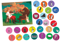 PETER and the WOLF Hardback & CD & Music-Go-Rounds MUSICAL INSTRUMENTS Set