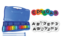 25-NOTE GLOCKENSPIEL + Music-Go-Rounds: ALPHADOTS SET 1 & SHARP/FLAT NOTES Set