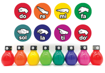 Soundbellows 8-NOTE C MAJOR DIATONIC SET & Music-Go-Rounds SOLFEGE COLOR-CODED HAND SIGNS & SYLLABLES