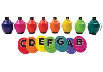 Soundbellows 8-NOTE C MAJOR DIATONIC Jumbo Set High & Music-Go-Rounds ALPHADOTS