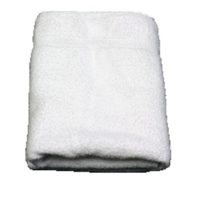 Bath Mat-20x30, Terrycloth, cotton/poly, white