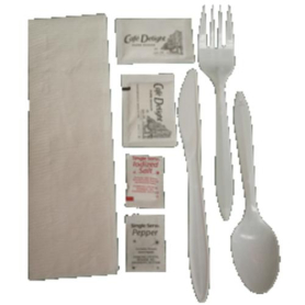 Food Service Kits-Reg Color Code:Green W/Utensils