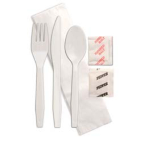 Food Service Kit -Plastic Flatware 4 Pcs.    250/Case
