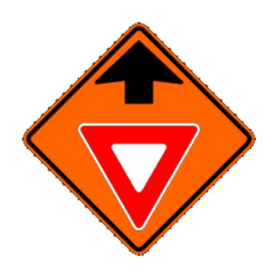 Sign,Roll-Up,48x48, W3-2, Yield Ahead(Symbol)