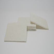 SCOTCH BRITE WHITE HAND PADS: 4.5'' X 6'' ( 5 PIECE PACK)