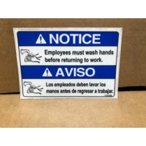 Decal- Employees Must Wash