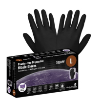 Gloves- Nitrile BLK 5mil Med