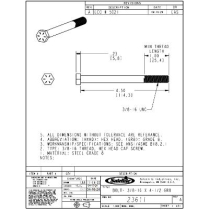 Bolt- 3/8-16 X 4-1/2 Gr 8