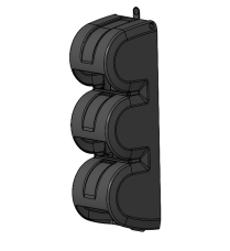 Dispenser- T/P Vert 3 Roll Blk
