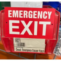 Decal, Emergency Escape Hatch