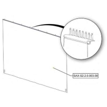 Sanitrax- S2 Curtain Back Al/P