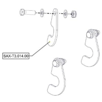Sanitrax- T3 Door Hook Set SS