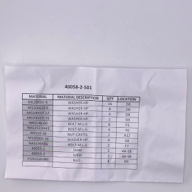 LANDING GEAR BOLT KIT 401/402