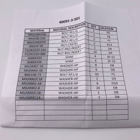 MAIN GEAR BOLT KIT 802