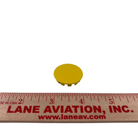 PLUG BUTTON 1" YELLOW PAINTED